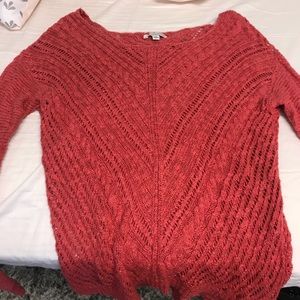 Coral Stretchy Sweater
